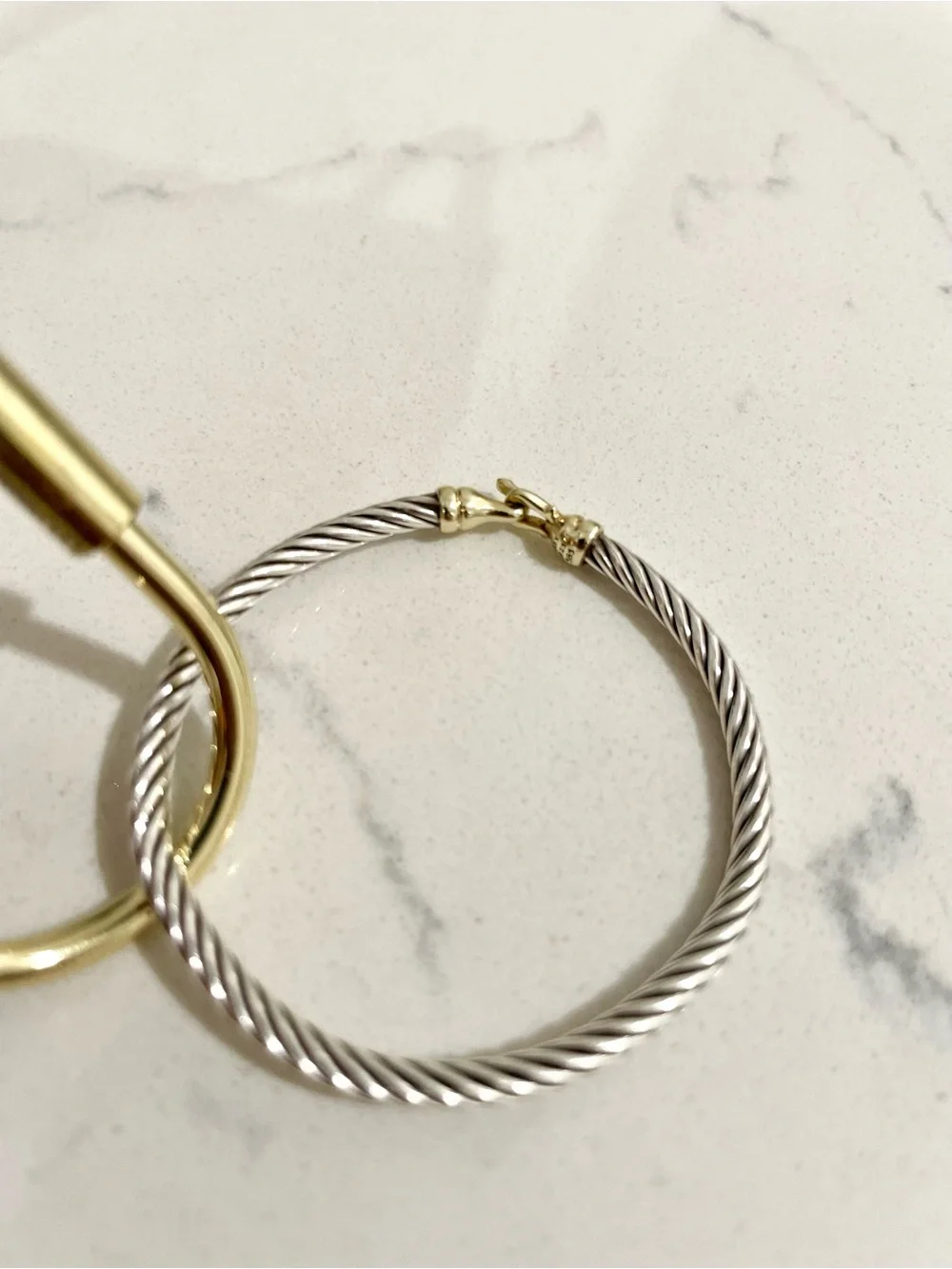 David Yurman Cable Kids Buckle Bracelet with 18K Gold